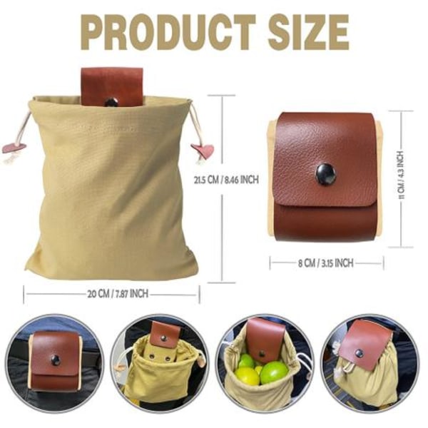 Vokset Canvas Samletaske - Perfekt Til Vandring & Skattejagt! Black one size