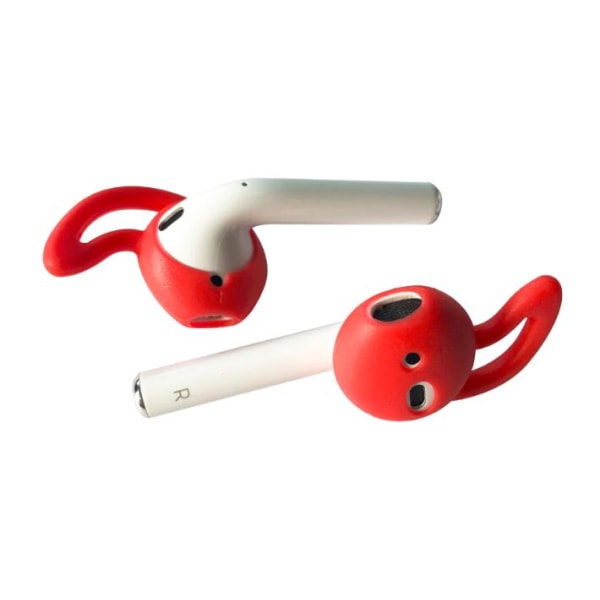 Silikonikoukut Apple AirPods/EarPods -kuulokkeille Red