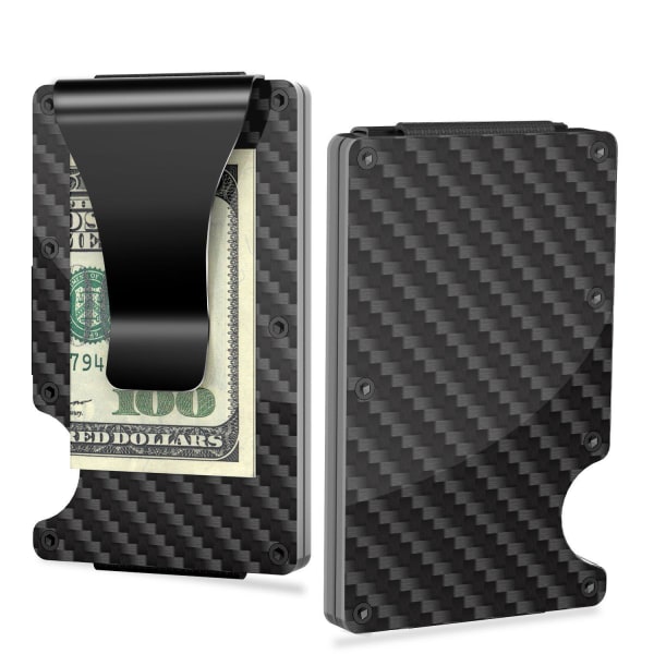 Aluminium Korthållare med RFID-Skydd - Tålig och Snygg Svart one size