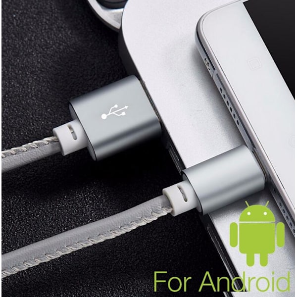 Type-C kabel i PU-läder Röd