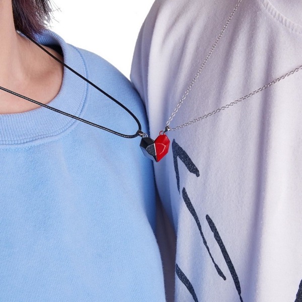 Venskabs halskæde "Hearts" - Elegant og unikt design Black one size