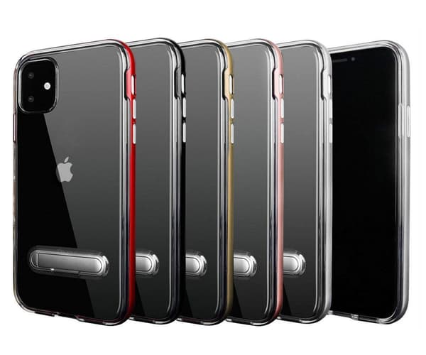 TPU- case puhelintelineellä + kaksi näytönsuojaa iPhone 12 Mini Black