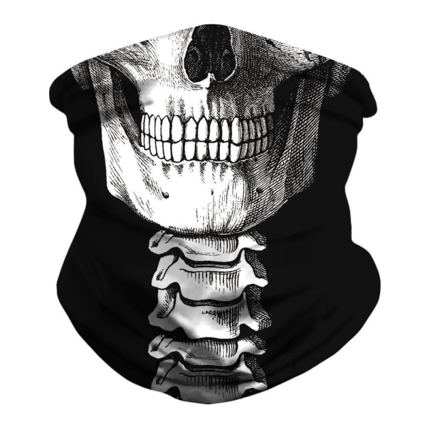 Skull Bandana - Tyylikäs Monitoiminen Grey one size