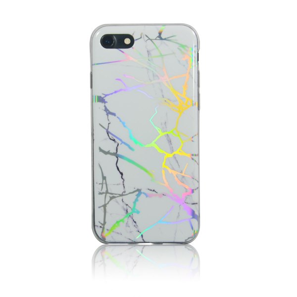 Laser marmorikuori iPhone 7/8:lle White