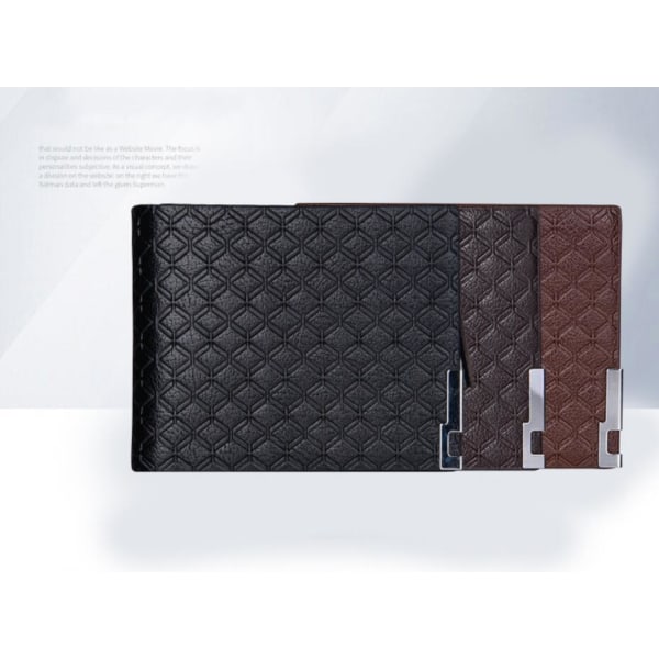 Nice wallet with checkered pattern and metal detail Dark brown one size