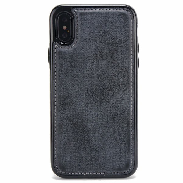 Ruskindsmagnetisk etui til iPhone Xs Max magnetisk lås. Black one size