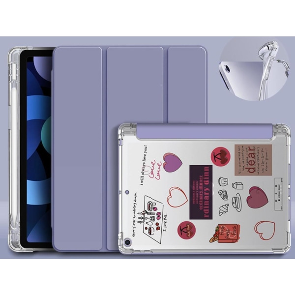 Etui med blyantholder for iPad Purple one size