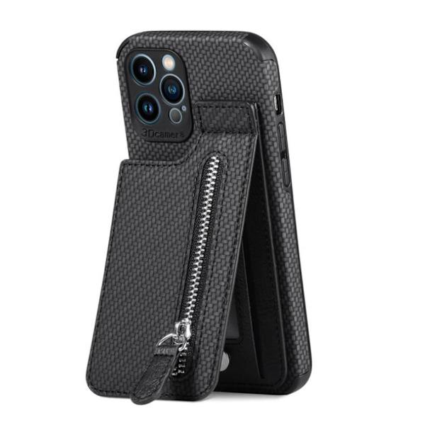 iPhone-kuori MagSafe-korttipidikkeellä ja kolikkotaskulla Black Iphone 13 Mini