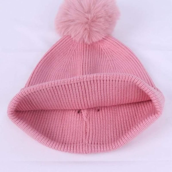 Knitted Hat with Mask White one size