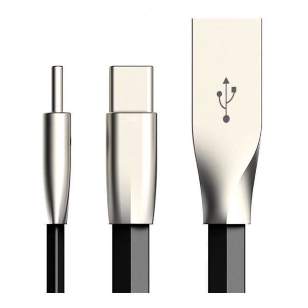 Sotkeutumaton USB-C-kaapeli sinkkiliittimellä-Murtumaton kaapeli Black one size