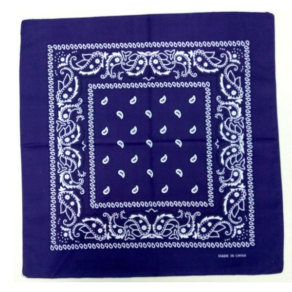 Bandana-scarf med klassiskt paisleymönster i polyester Svart one size