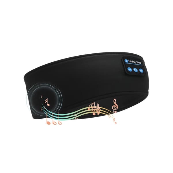 Bluetooth pannband - Sovhörlurar med HD-ljud & mic Svart