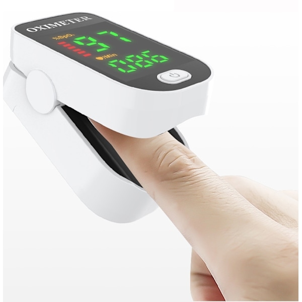 Fingertoppspulsoximeter - Bärbar och Precisionsmätare för SpO2 och Puls Blå