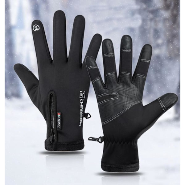 Unisex Touchscreen Handsker 9063 - Varmt og vindtæt Black M