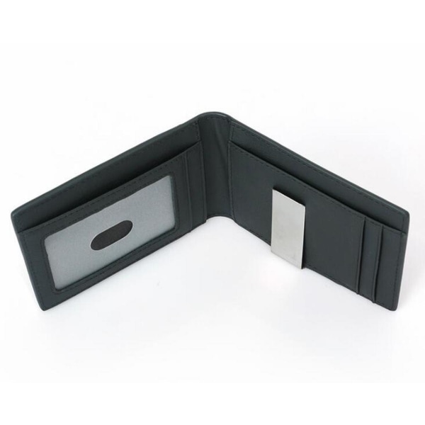 RFID karbon lommebok i ekte skinn CLIP Black one size
