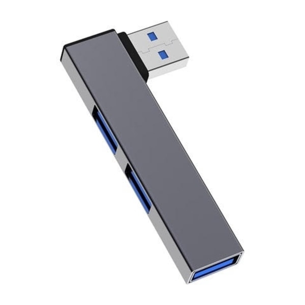 USB/USB-C Hub – Multifunksjonell og Kompakt Adapter Grey USB-C