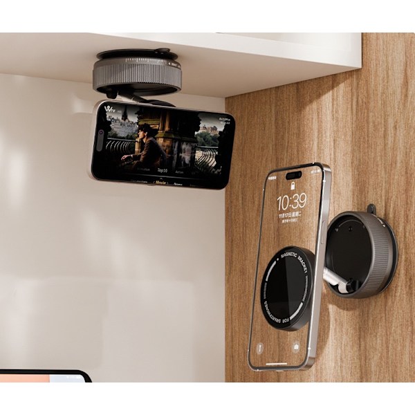 Magnetisk Mobilholder til Bil – Vakuumsug & 360° Rotation Black