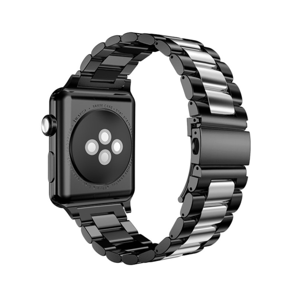 Elegant Metallarmband i Rostfritt Stål för Apple Watch Svart 42/44/45mm