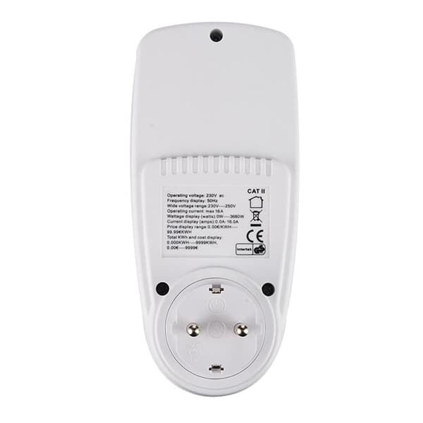 Digital energimætare med stor display White one size