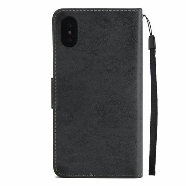 Suede magnetisk deksel til iPhone XS Max med magnetlås. Black one size