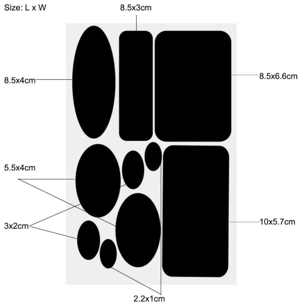 5-pack självhäftande lagningslappar för klädreparation Black one size