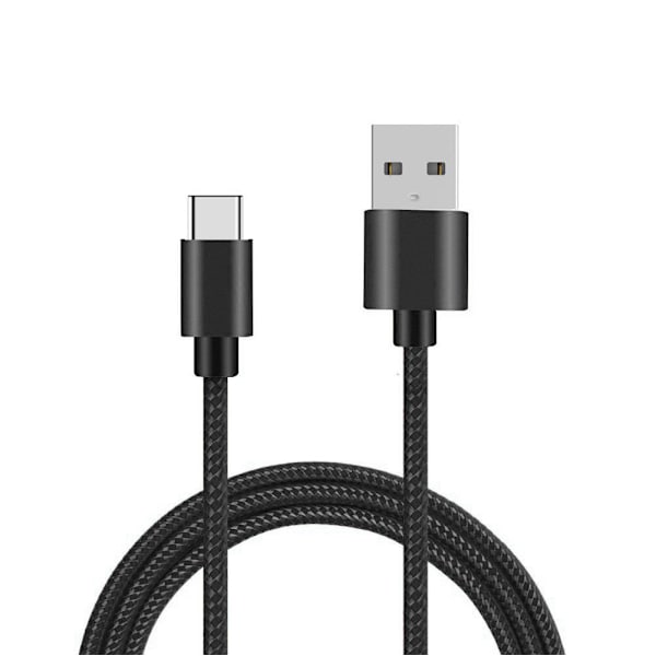 Helfärgad flätad Type-C kabel 1.2m Gold