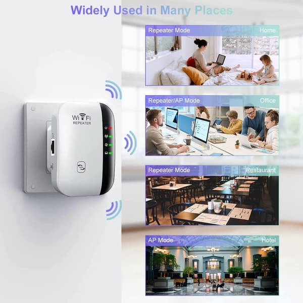 WiFi-förstärkare för bättre trådlöst nätverk Vit one size