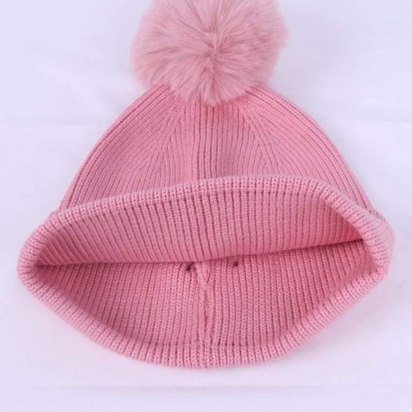 Knitted Hat with Mask Red one size