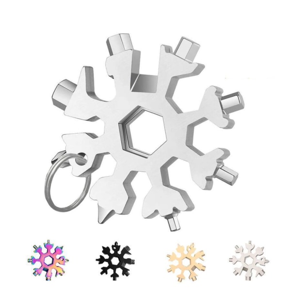 18-i-1 Snowflake multi-tool Silver one size