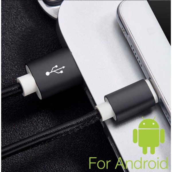 Micro-USB i PU-läder Black