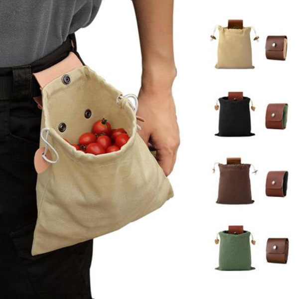 Vokset Canvas Samletaske - Perfekt Til Vandring & Skattejagt! Black one size