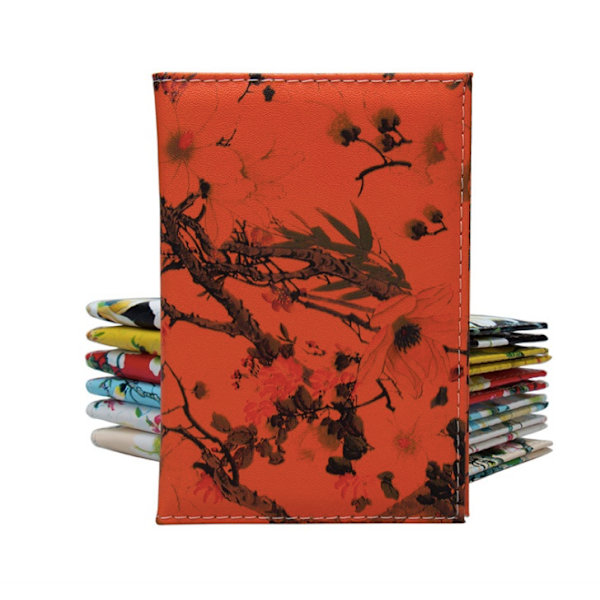Kukkasuunnittelun passin cover Orange one size