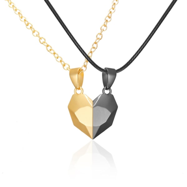 Venskabs halskæde "Hearts" - Elegant og unikt design Black one size