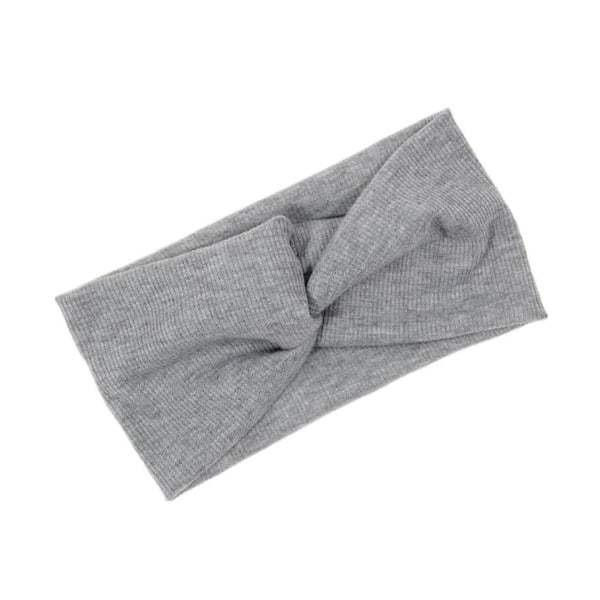 Kryss elastisk hårband Grey one size