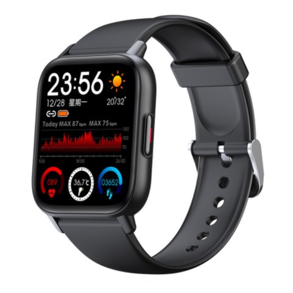 QS16 PRO Smartwatch – Avancerad Hälsomonitor och Träningsklocka Svart