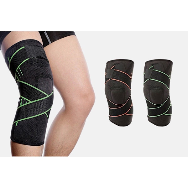 Elastic knee support with compression Orange L