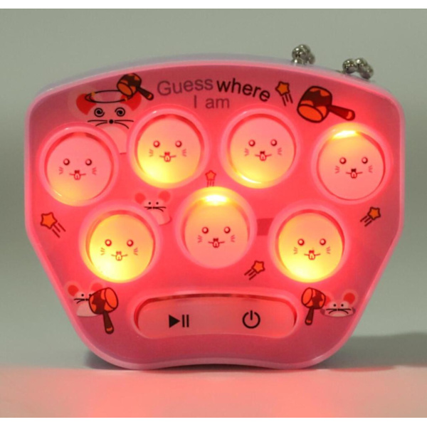 Bärbar handhållen Whack-a-mole spelkonsol Svart one size