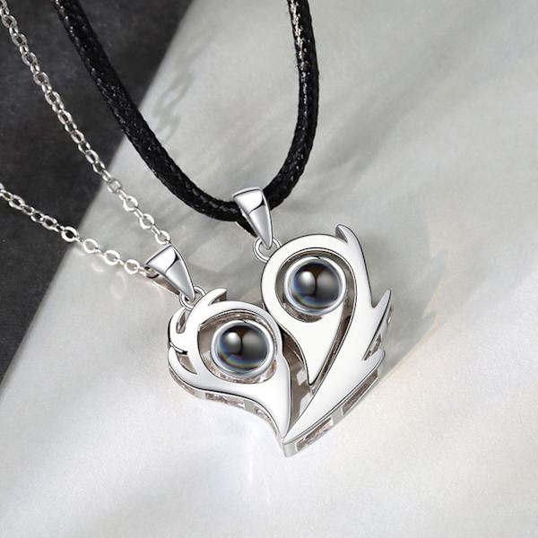 Ystävyyskaulakoru "Eye of the heart" - Tyylikäs ja trendikäs Black one size
