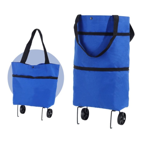 Shopping väska med hjul Blå one size 84b5 | Blå | Fyndiq