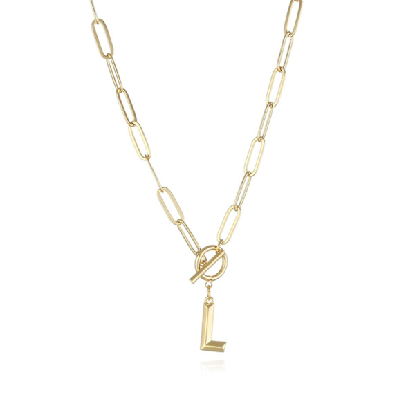 Ketju kirjaimella A-Z Gold one size