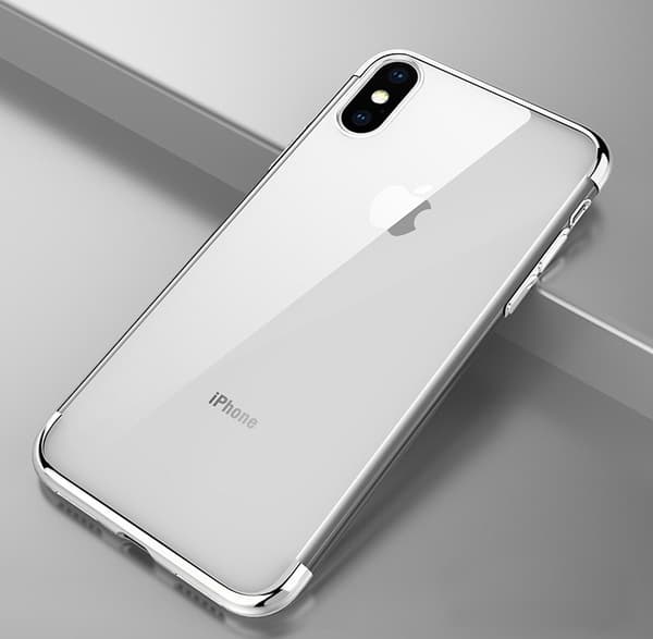 Sähköpinnoitettu TPU- case iPhone Xs Max kahdella näytönsuojalla. Red