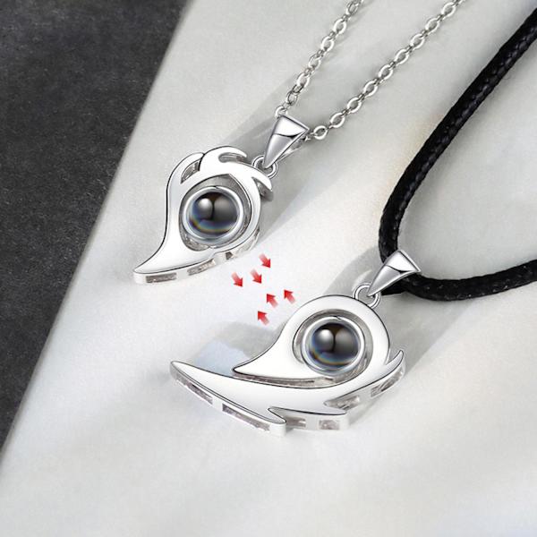Ystävyyskaulakoru "Eye of the heart" - Tyylikäs ja trendikäs Black one size