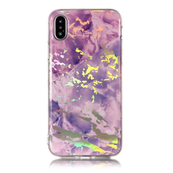 Laser marmorcover til iPhone XR Purple