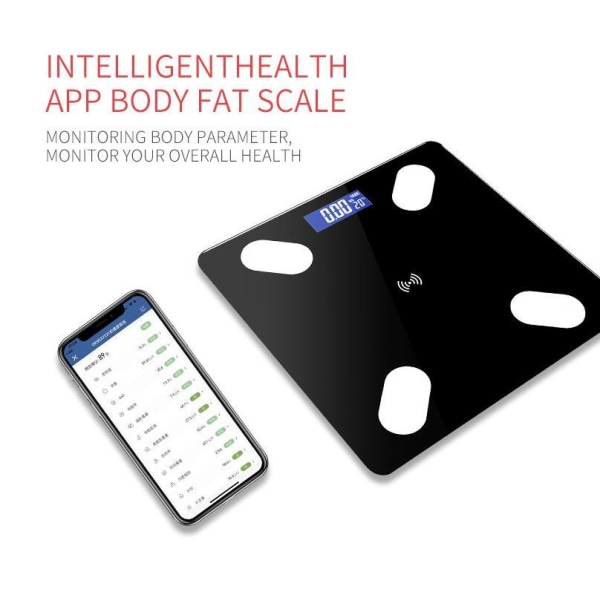 Bluetooth Smart Scale APP BT White one size