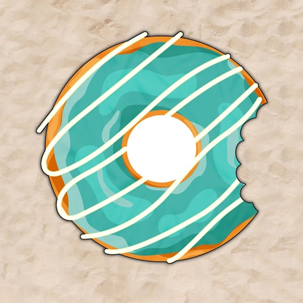 Rund Strandhåndklæde Donut 150 cm – Flere Farver Green