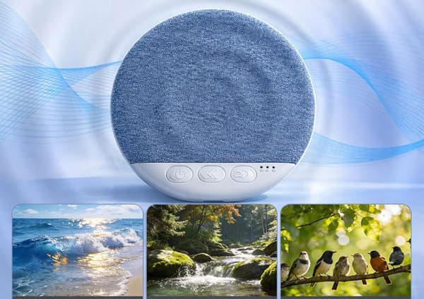 Bluetooth Sovehøjttaler med White Noise & Timer Grey