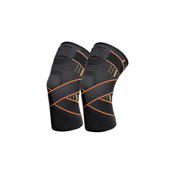 Elastic knee support with compression Orange L