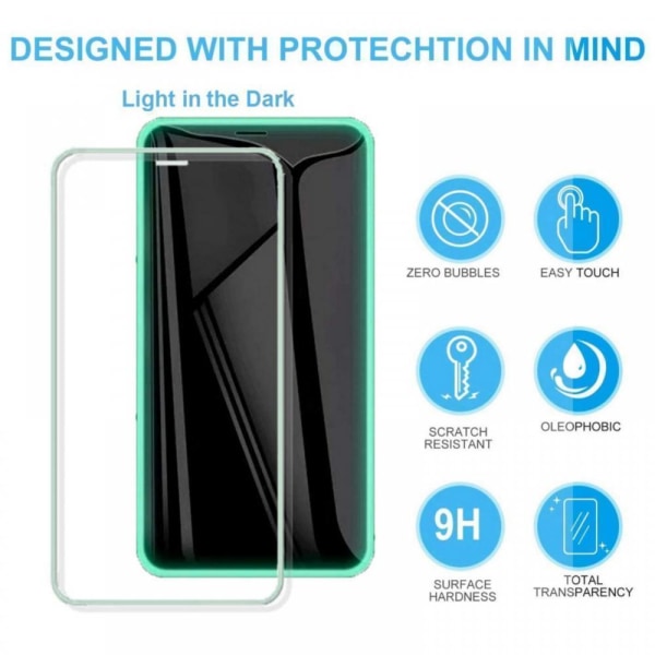Självlysande skärmskydd i härdat glas - 2-pack Transparent XS Max/11 Pro Max