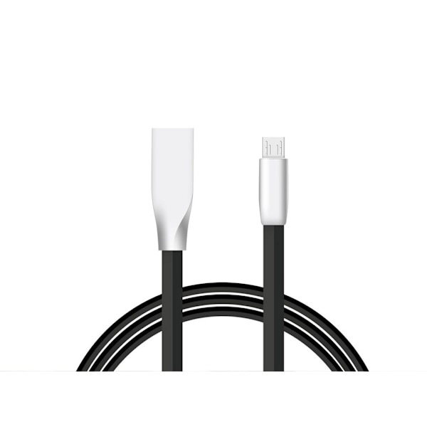 Sotkeutumaton mikro-USB-kaapeli sinkkiliittimellä Black one size