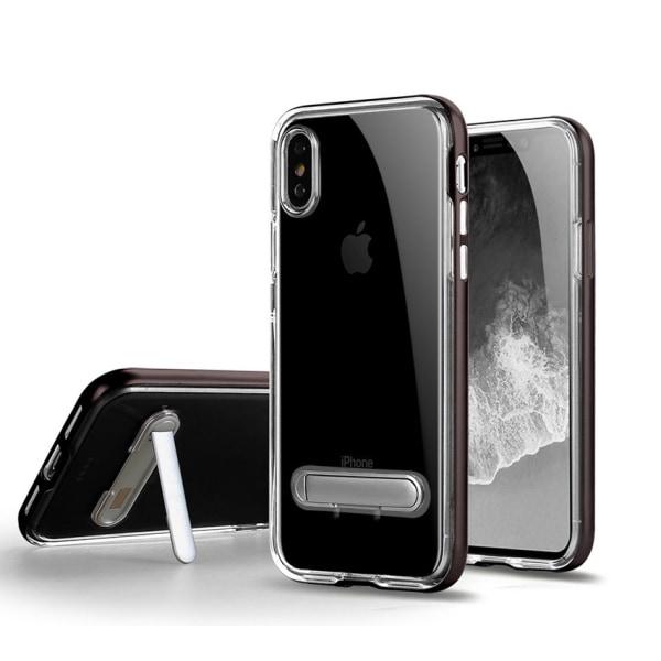 TPU- case puhelintelineellä + kaksi näytönsuojaa iPhone XR Black
